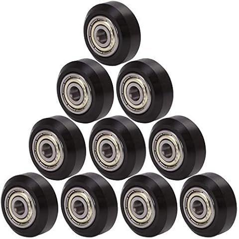 RUNCCI-YUN 3D Printer POM V Slot Wheel Plastic Pulley Linear Bearing For Creality CR-7,CR-8,CR-10,CR10S,Ender 3 (Pack of 10 pcs) Cover