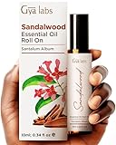 Gya Labs Sandalwood Essential Oils Roll On - 100% Natural Aromatherapy Sandalwood Perfume Oil for Women & Men, Alcohol Free - Perfect Stress Relief Gifts made with Pure Sandalwood Oil (0.34 Fl Oz)