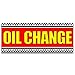 Oil Change Vinyl Banner 5 Feet Wide by 2 Feet Tall