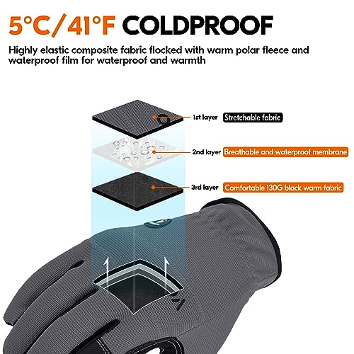 Winter Work Gloves for Men - Waterproof and Cold Weather Safety Glove for Cold Storage or Freezer