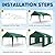 Quictent 12x20 ft Heavy Duty Carport Canopy Galvanized Car Tent Outdoor Garage Boat Shelter with Reinforced Structure with Roll-up Ventilated Windows Sidewall - Green