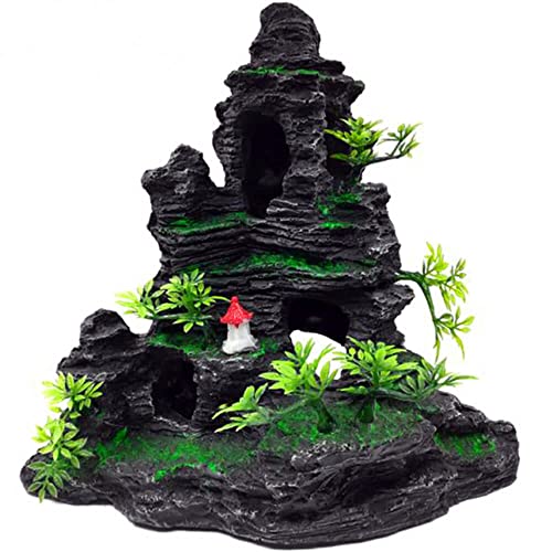 Aquarium-Ornament-Mountain-View-Stone-Tree-Rock-Cave-Fish-Tank-Decorations-with-Small-Pavilion