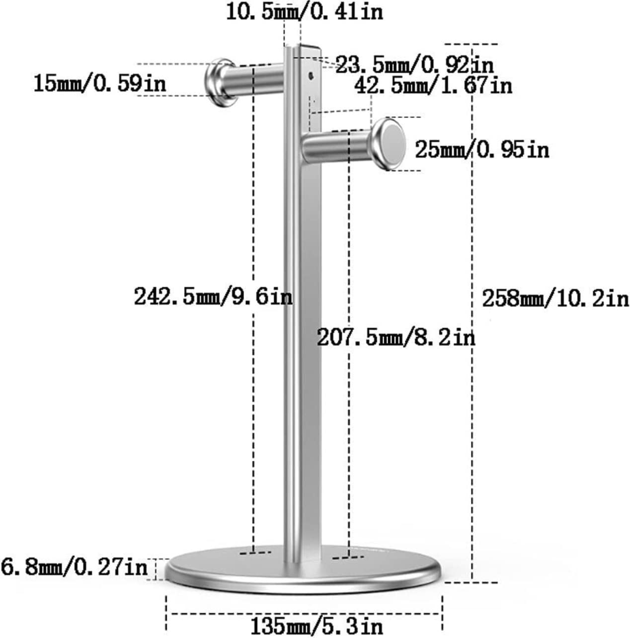 Soporte para Auriculares, Gancho para Auriculares, Colgador de Metal Integrado para Juegos, Apto para Todos.