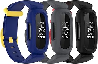 (3/5 PACK) Ace 3 Bands Compatible with Fitbit Ace 3 Band Strap for Kids Girls Boys Bands Colorful Skin-Friendly Ace 3 Watch Strap Wristband Bracelet Replacement Accessory for Boy Girl Children
