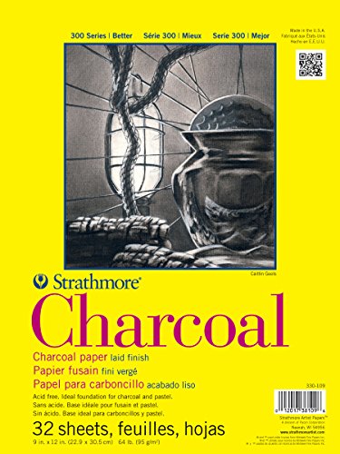 Strathmore 300 Series Charcoal Paper Pad Glue Bound 11x17 inches 32 Sheets (64lb/95g) - Artist Paper for Adults and Students - Charcoal and Pastel