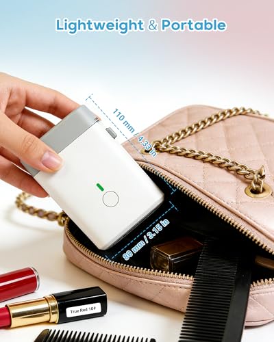 Image of ORGBRO Label Maker, Bluetooth Label Maker Machine with Tape, DX1-White