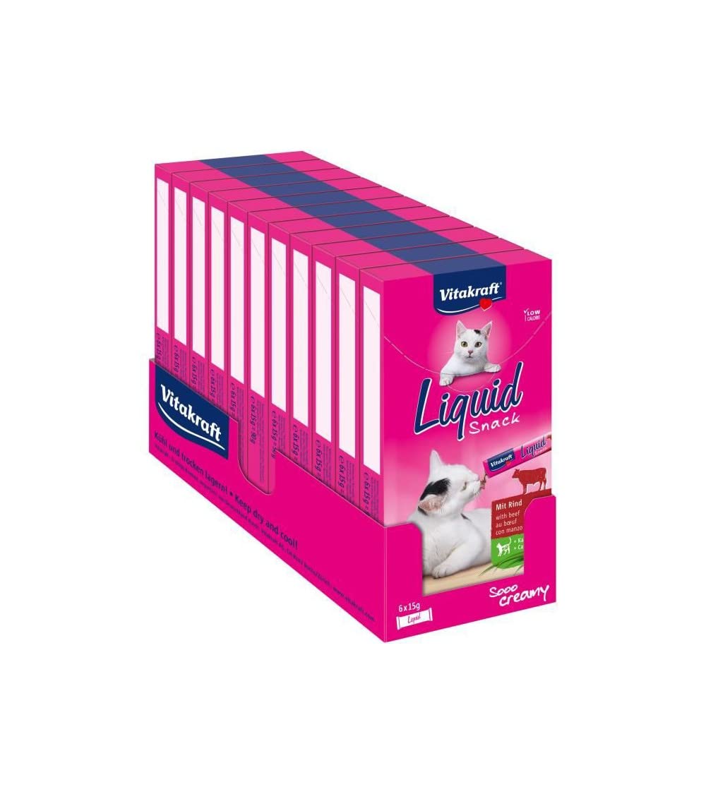 Vitakraft Snacks para gatos Cat Liquid Snack Carne de res - 11 x 90g