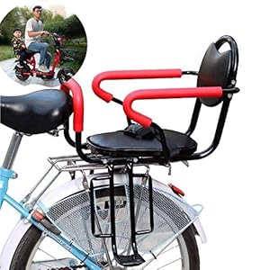 Wing Back Mount Child Seat for Adult Bike, Rear Child Carrier Bicycle Seat, with Cushion & Backrest Foot Pedals/Armrest…