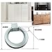 SMBBIT 5 Pack Modern Minimalist Drawer Single Hole Pull Furniture Wardrobe Shoe Closet Cabinet Door Pull Ring Bright Chrome Zinc-Alloy Casting