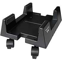 Ewent Supporto CPU con Rotelle Regolabile, Base Universale per PC Desktop Gaming e Ufficio, 4 Ruote con Freno, Anti Polvere, Salvaspazio, Struttura Robusta fino a 8kgo