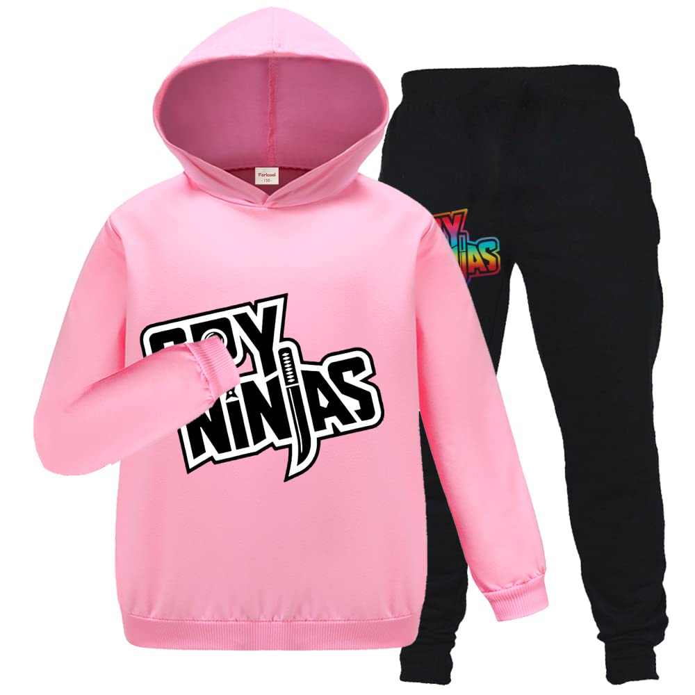 SPY Ninjas Merch Boys Girls Hoodie Trousers 2pc/Set Kids Outfit