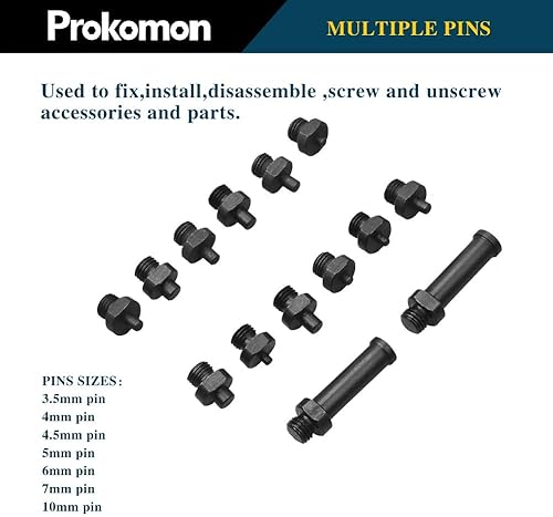 Miniatura 4 de Prokomon Juego de llaves inglesas ajustables de 15 piezas/llave de embrague de ventilador de cilindro variable con mango suave