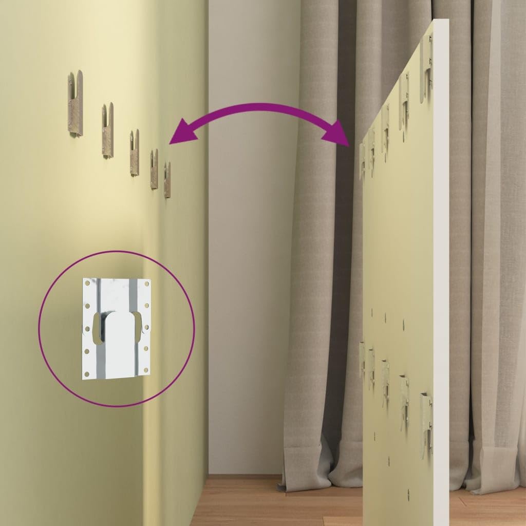 vidaXL Cabecero de Cama Cabezal Dormitorio Estructura Habitación Mobiliario Muebles Decoración Adorno con Mesitas Madera Contrachapada Blanco