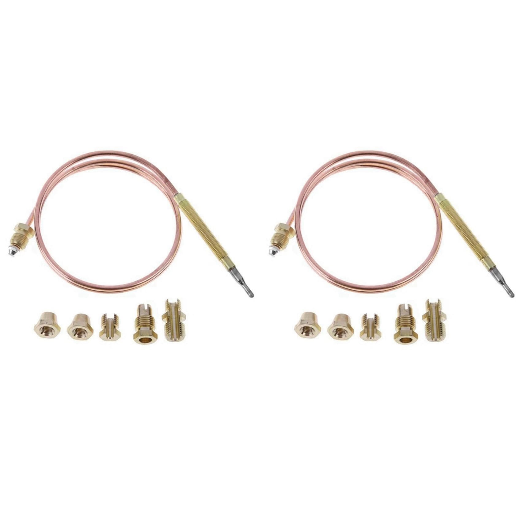 Jnchdghwa Photo Color 2 Set 60Cm Gas Stove Thermocouple Heater Part Burner Universal Fireplace Replace Adaptors Digital Temperature Controller