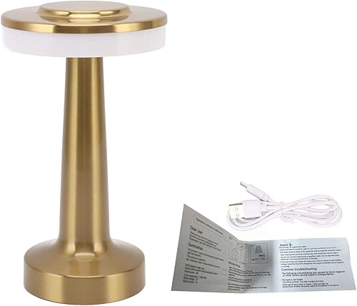 Garosa Lámpara de mesa LED con sensor táctil 5V 1W 3 colores lámpara de mesita de noche lámpara de noche USB recargable portátil lámpara táctil para