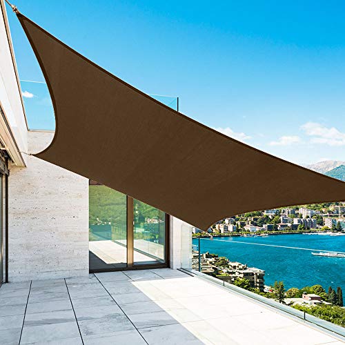 Shade&Beyond Toldo rectangular de 10 x 13 pies, 185 g/m² para patio, terraza, patio, patio trasero, instalaciones y actividades al aire libre, color marrón (hacemos tamaño personalizado)