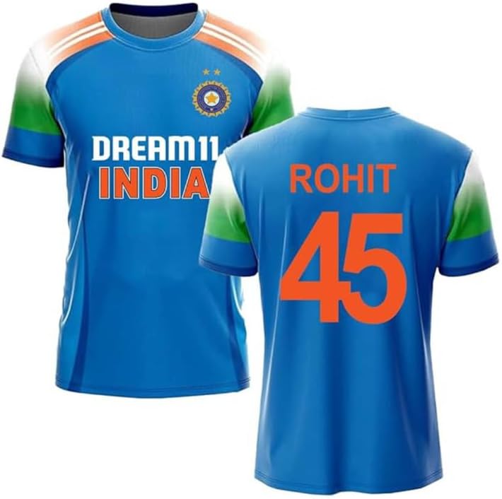 India Jersey New 2025 ODI Virat Kohli Jersey for (Men,Kids,Boys)(Large 40,Multicolor-2)