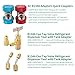 IRONCUBE AC R134A Freon Charging Refrigerant Kit,Including AC R134A Adapters Quick Couplers with Tap Valve Dispenser Tool with Tank Adapter,System Charging Vacuum Port Adapter 2 Specifications
