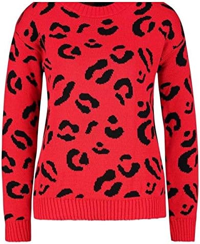 Ladies leopard print jumper Outlet