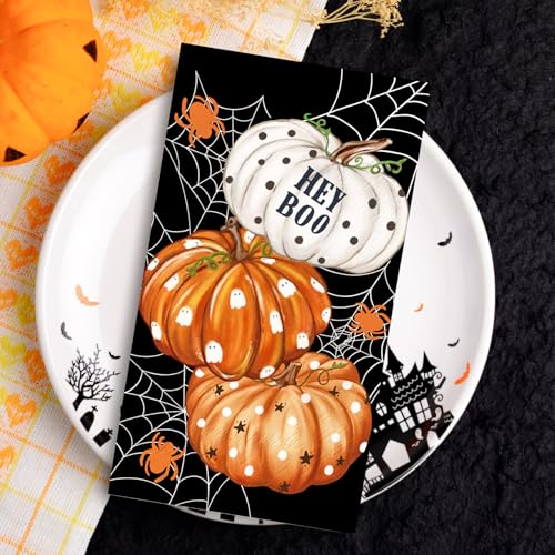 Servilletas de papel desechables JarThenaAMCS con diseño de Halloween para invitados 3