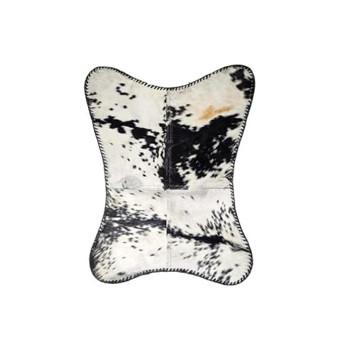 Saint Stag Handcrafted Leather Butterfly Chair, Original Hide Indian BKF ,Cowhide Cover Leather Cover (Product : Only Cover), Black-white Hide