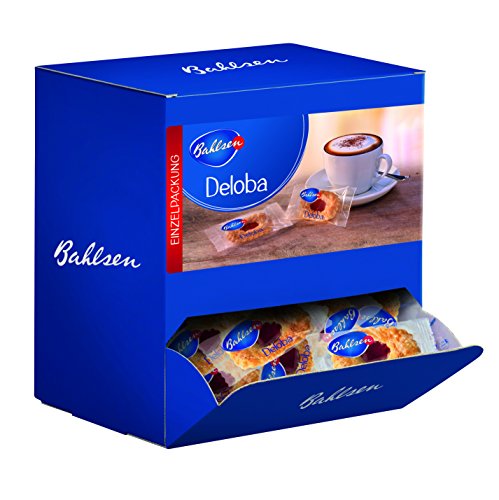 BAHLSEN Deloba 1,04 kg- Thekenaufsteller mit ca. 150 Portionspackungen, zartes Blätterteiggebäck mit aromatisch-fruchtiger Füllung, ideal zum Kaffee