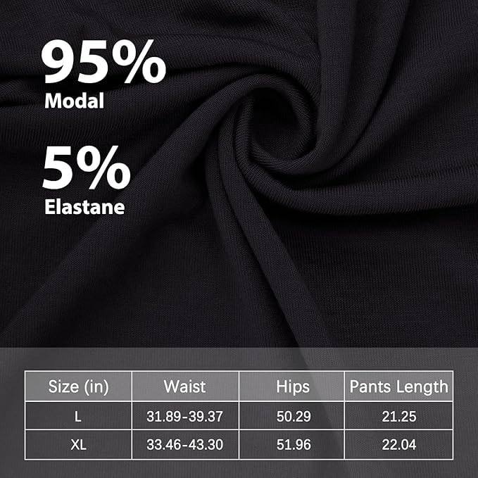 Image of Mens Pajama Shorts, Mens Sleep Shorts Lounge Soft Comfy Pj Bottom Sleeping Pants Breathable Summer Modal Sleepwear(2 Packs)