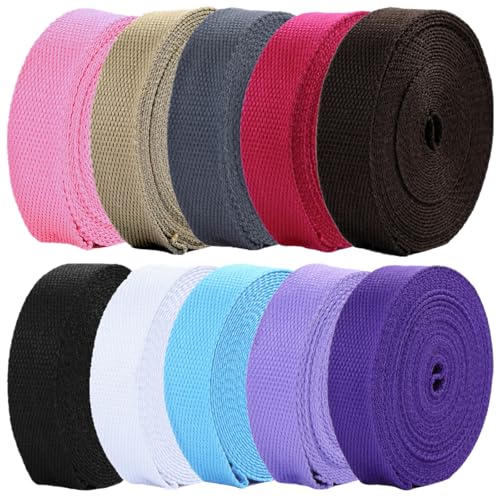 Sangle en coton pour couture sac à dos ceinture sangle 20 yards 10 couleurs