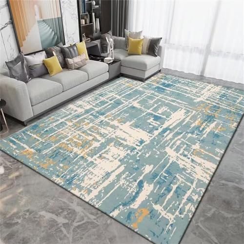 Tapis Isolation Phonique Résistant à l'Usure | Modèle Gris-Bleu Design 140X200 - 2