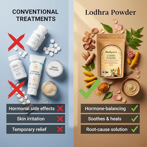 Image of Organic Lodhra Powder 100g - Pure Symplocos Bark | Ayurvedic Herbal Supplement for Skin Health & Hormonal Balance | Natural, Vegan, Chemical Free