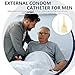 VEEVIIY Upgraded External Condom Catheters for Men Overnight, 24 PCS Leak Proof Latex Condom Catheters for Urinary Incontinence, Home Use, Individually Wrapped, with 2 Rolls of Adhesive Tape (25 mm)