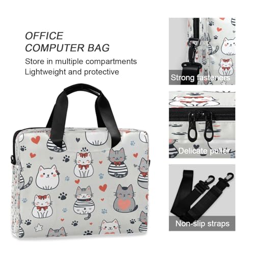 Bolso para laptop con diseño de gatitos y corazones miniatura 6
