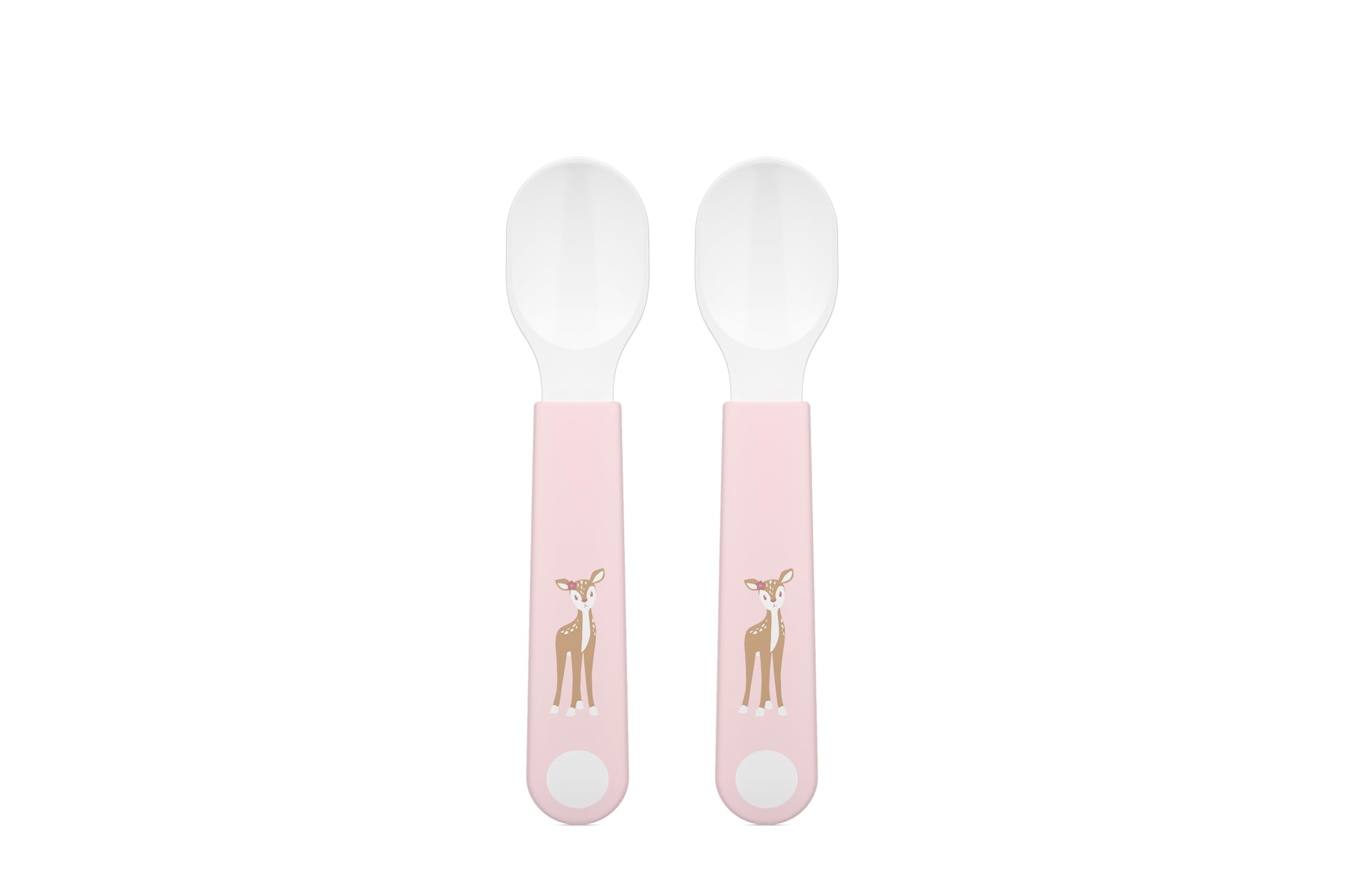 Mepal Self-Feeding Spoon Mio Little Dutch, Baby Practice Spoon, Baby Utensil for Independent Eating, Dishwasher Safe & BPA-Free, Set of 2, Fairy Garden