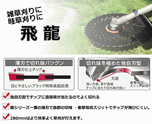 Amazon | 刈払機用 チップソー 飛龍 255mm×40p | 草刈機・刈払機パーツ