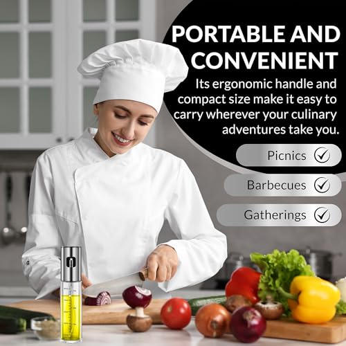 River Phoenix Oil Sprayer for Cooking, Oil Spray Bottle, Oil Spray for Cooking, Olive Oil Sprayer for Salad, Barbecue, Baking in the Kitchen, Made of Alloy Steel - Image 5