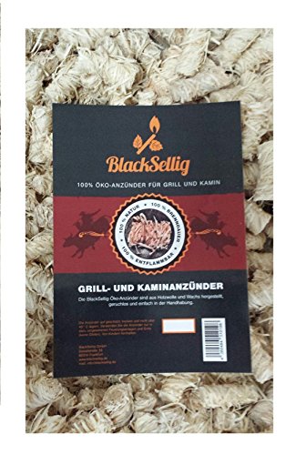 BlackSellig 8 Kilo natürliche Anzünder ca.500 Stück Kaminanzünder Grillanzünder Ofenanzünder Holzanzünder- mit Sterain, kein Paraffin Cover