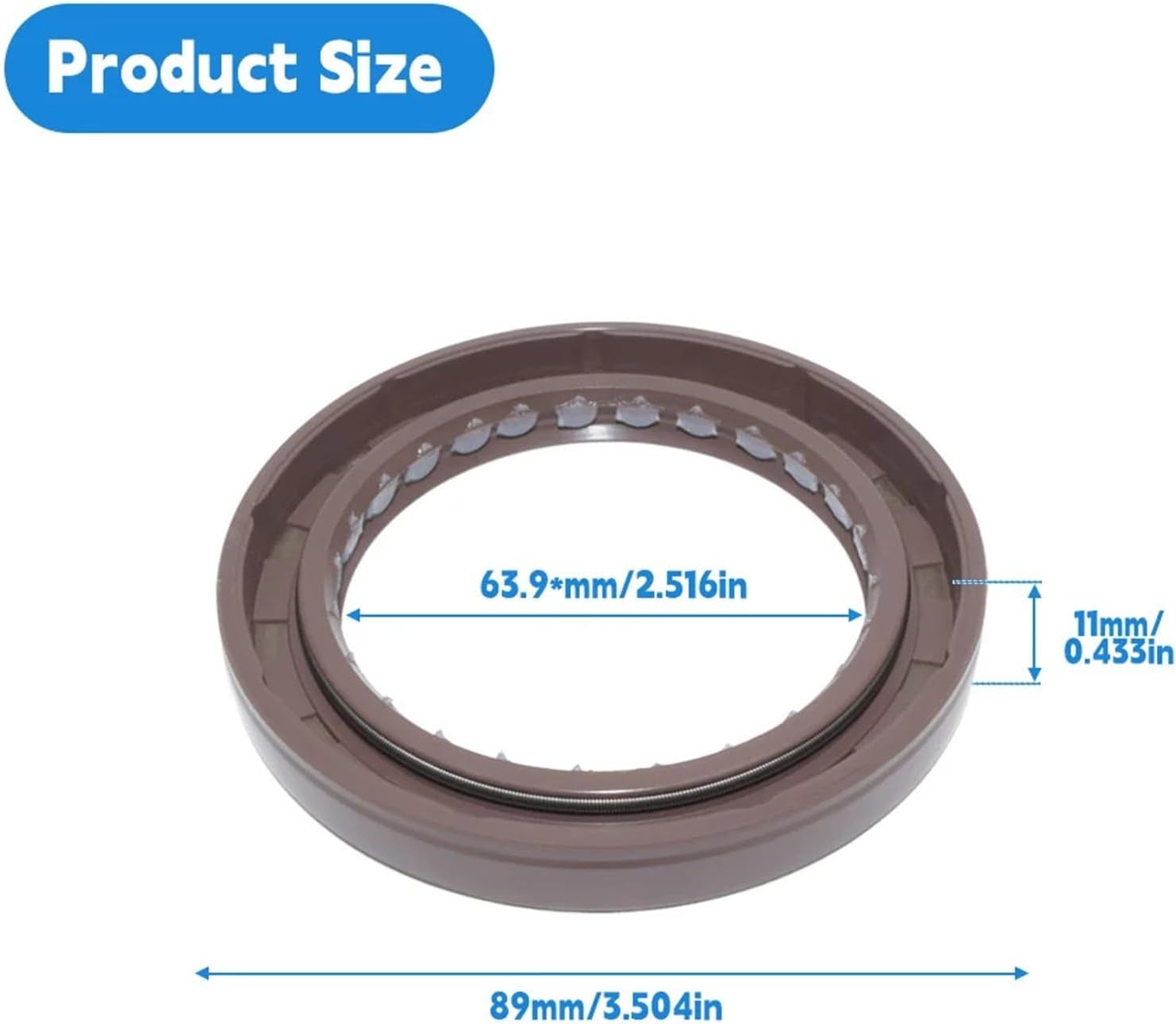 Shaft Oil Seal for Hydraulic Pump with Size 63.9x89x11 mm Double Lip