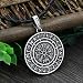 HLARK Colgante de Collar Vikingo con Runas Vegvisir Amuleto Céltico Joyería para...