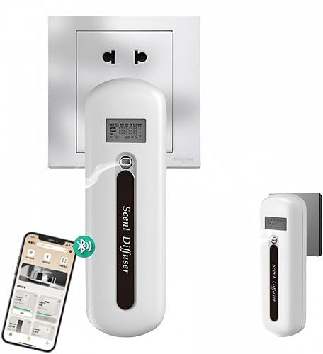 Difusor sin agua para enchufar Cobertura de hasta 650 pies cuadrados, difusor de aceite de enchufe de pared Difusor de aceite sin agua con botón y