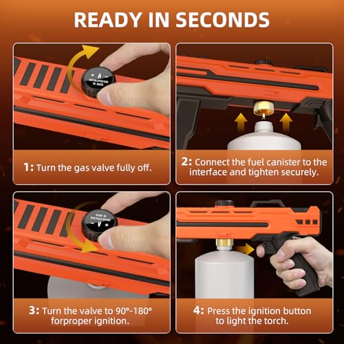 Powerful Propane Torch Gun with Adjustable Flame – Heavy-Duty Blow Torch for BBQ, Steak Searing & Charcoal Lighting, Kitchen & Outdoor Use (Tank Not Included) - image 5