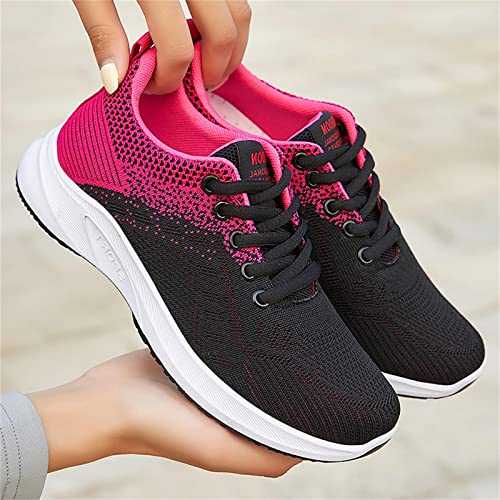 Womens Orthopedic Bowling Shoes,Comfortable Universal Slide Sole Breathable Lightweight Mesh Athletic Slip on Sneakers3