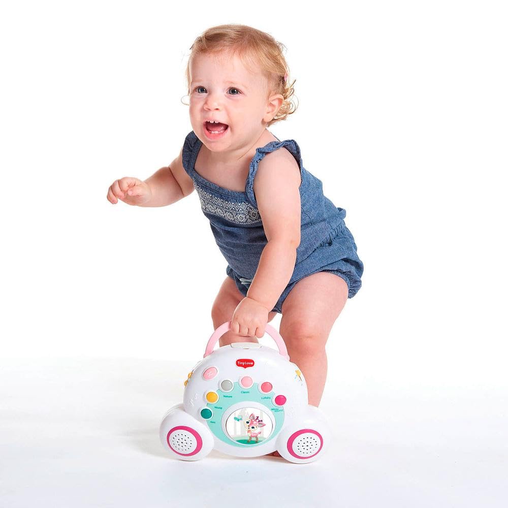 Tiny Love Soothe'n Groove Móvil, Móvil Cuna Bebé Musical 2en1,0+ Meses, Convertible en Caja Música Portátil, Estimulación Visual,18 Melodías,40 Minutos Música Continua,Tiny Princess Tales