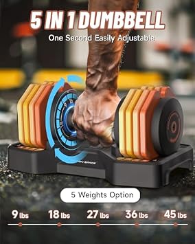 Flexibell Dumbbell Converter with Adjustable Dumbbells 45LB*2