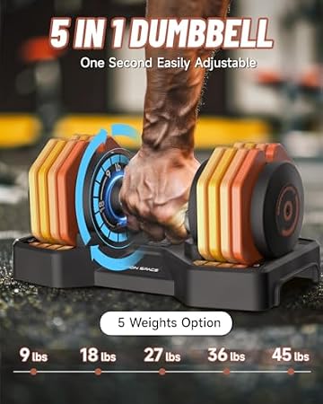 Flexibell Dumbbell Converter with Adjustable Dumbbells 45LB*2