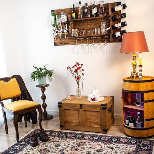 Cofre del tesoro de madera CREATIVE COOPER como mesa de café rústica 3