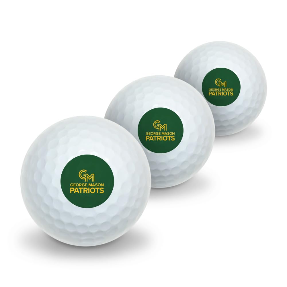 GRAPHICS & MORE George Mason University Primary Logo Novelty Golf Balls 3 Pack