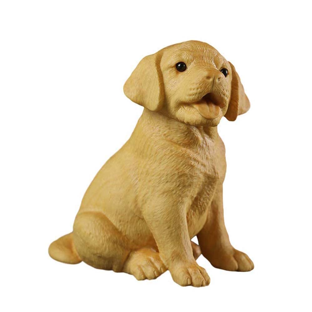YNIYUJKL Feng Shui Ornaments Small Boxwood Zodiac Dog Statue,Wood Chinese Decor Figurine,Home And Office Sculpture,Sm?-A