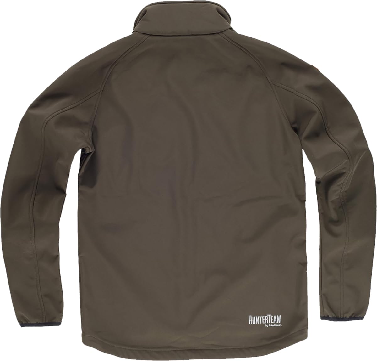 WORKTEAM Chaqueta Softshell de Caza y Outdoor, Tejido Acolchado y Manga Ranglan, Interior Polar, Cortavientos Transpirable, Cremalleras Invertidas y Cordón Ajustable en Bajo Unisex