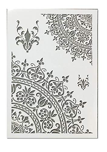 Boutique d'isacrea Pochoir en Plastique Format A4 (21 * 29.7cm) Motifs d'angle de Type Oriental