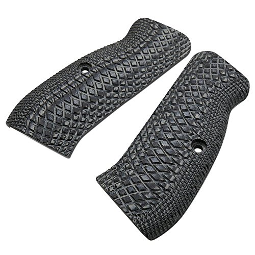 EXEL CZ 75 H6-2-5 Gun G10 Grips, Full Size, Grey/Black - Thumbnail 5